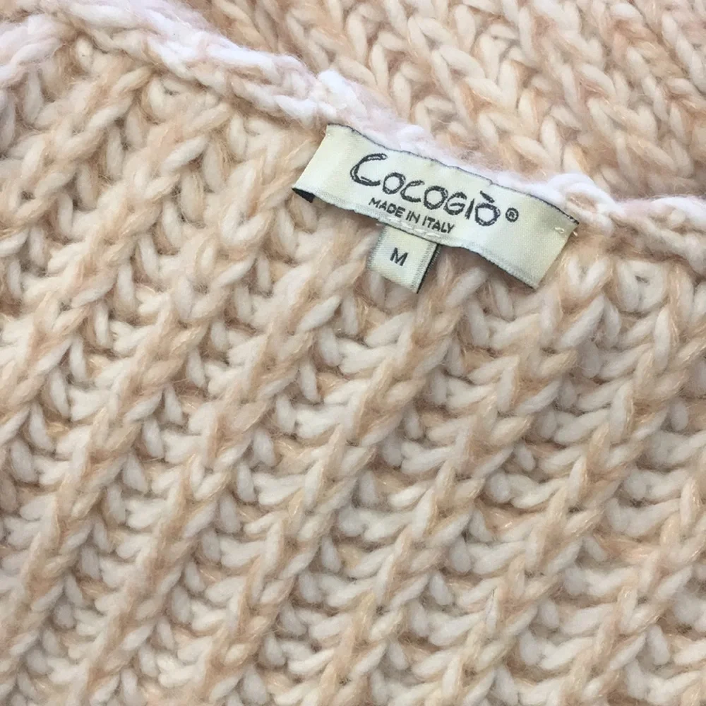 Cocogio Made in Italy Hooded Wool Blend long sleeveless cardigan sz.M